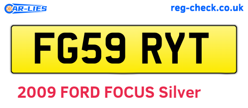 FG59RYT are the vehicle registration plates.