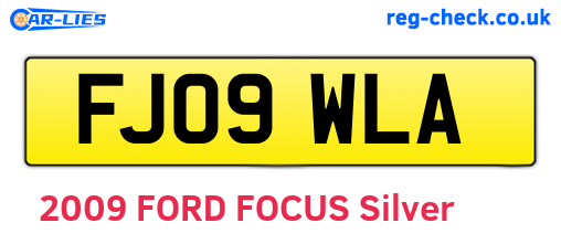 FJ09WLA are the vehicle registration plates.