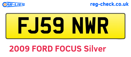 FJ59NWR are the vehicle registration plates.