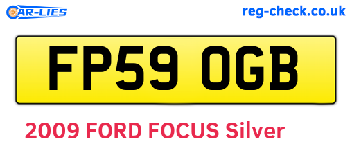 FP59OGB are the vehicle registration plates.