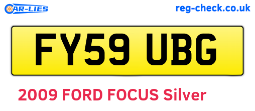 FY59UBG are the vehicle registration plates.