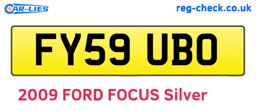 FY59UBO are the vehicle registration plates.