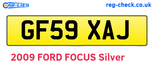 GF59XAJ are the vehicle registration plates.