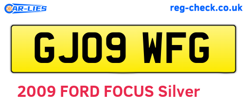 GJ09WFG are the vehicle registration plates.