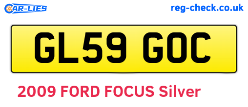 GL59GOC are the vehicle registration plates.