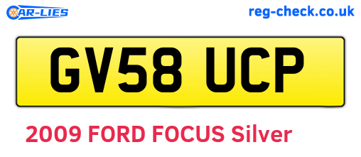 GV58UCP are the vehicle registration plates.