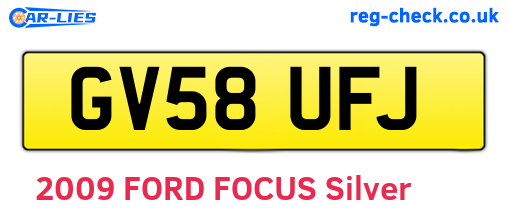 GV58UFJ are the vehicle registration plates.