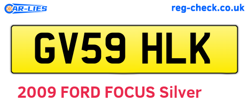 GV59HLK are the vehicle registration plates.