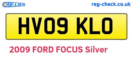 HV09KLO are the vehicle registration plates.