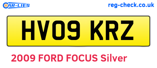 HV09KRZ are the vehicle registration plates.