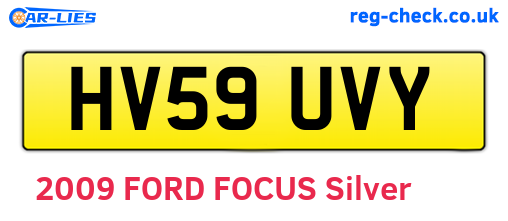 HV59UVY are the vehicle registration plates.