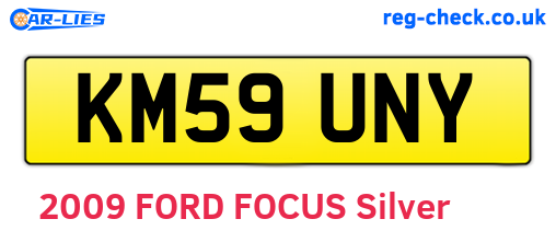 KM59UNY are the vehicle registration plates.