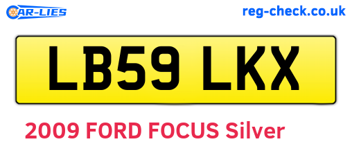 LB59LKX are the vehicle registration plates.