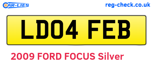 LD04FEB are the vehicle registration plates.