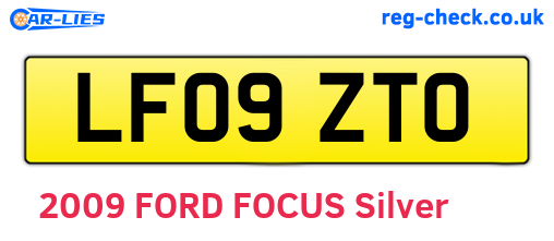 LF09ZTO are the vehicle registration plates.