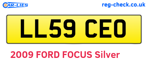 LL59CEO are the vehicle registration plates.
