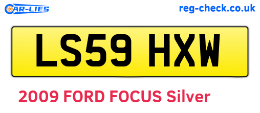 LS59HXW are the vehicle registration plates.