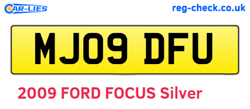 MJ09DFU are the vehicle registration plates.