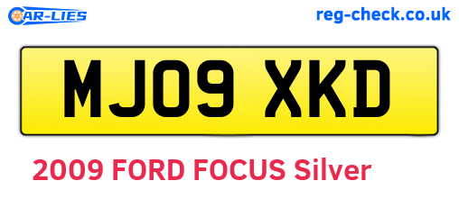 MJ09XKD are the vehicle registration plates.