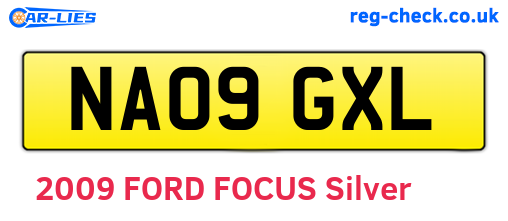 NA09GXL are the vehicle registration plates.