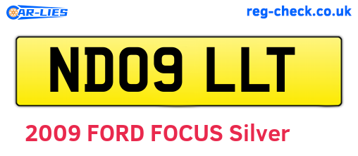 ND09LLT are the vehicle registration plates.