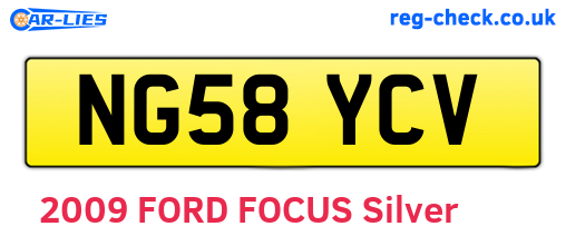 NG58YCV are the vehicle registration plates.