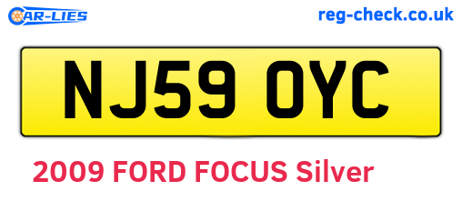 NJ59OYC are the vehicle registration plates.