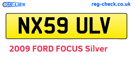 NX59ULV are the vehicle registration plates.