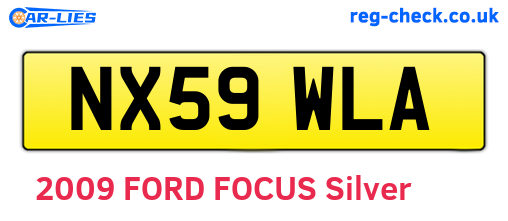 NX59WLA are the vehicle registration plates.