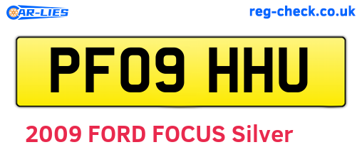 PF09HHU are the vehicle registration plates.