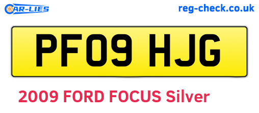 PF09HJG are the vehicle registration plates.