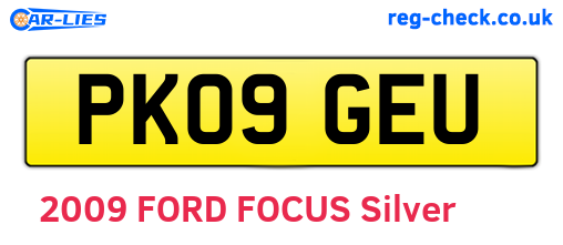 PK09GEU are the vehicle registration plates.