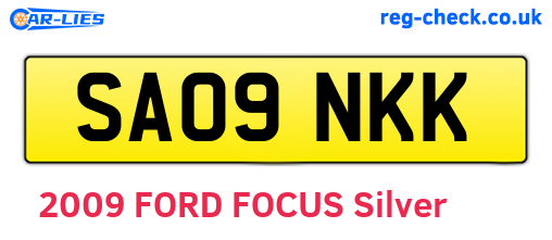 SA09NKK are the vehicle registration plates.