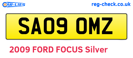 SA09OMZ are the vehicle registration plates.