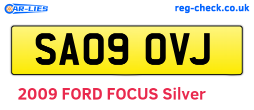 SA09OVJ are the vehicle registration plates.