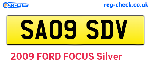 SA09SDV are the vehicle registration plates.