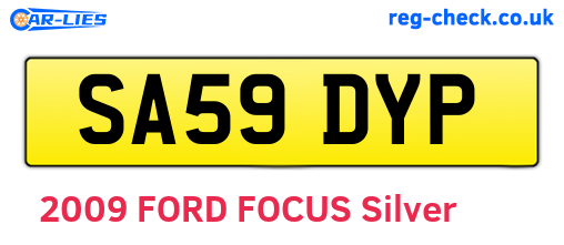 SA59DYP are the vehicle registration plates.