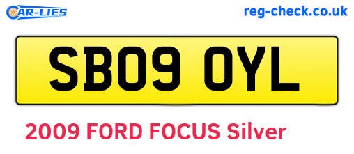 SB09OYL are the vehicle registration plates.