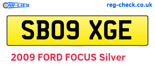 SB09XGE are the vehicle registration plates.