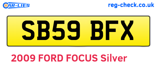 SB59BFX are the vehicle registration plates.