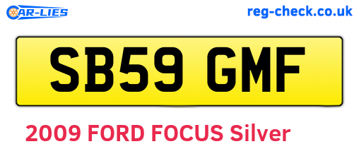 SB59GMF are the vehicle registration plates.