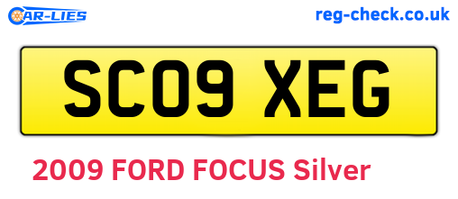 SC09XEG are the vehicle registration plates.