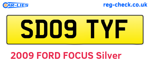 SD09TYF are the vehicle registration plates.