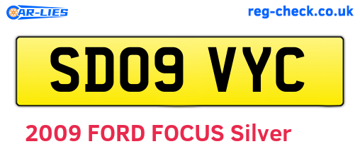 SD09VYC are the vehicle registration plates.