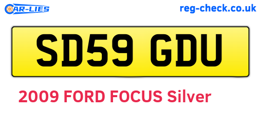 SD59GDU are the vehicle registration plates.