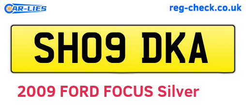 SH09DKA are the vehicle registration plates.