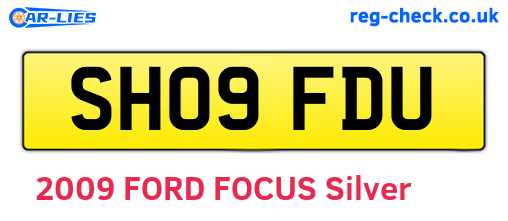 SH09FDU are the vehicle registration plates.