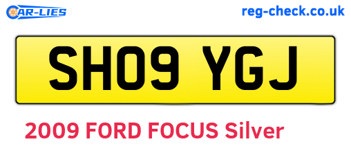 SH09YGJ are the vehicle registration plates.