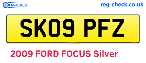 SK09PFZ are the vehicle registration plates.