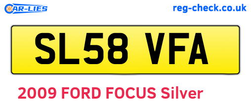SL58VFA are the vehicle registration plates.